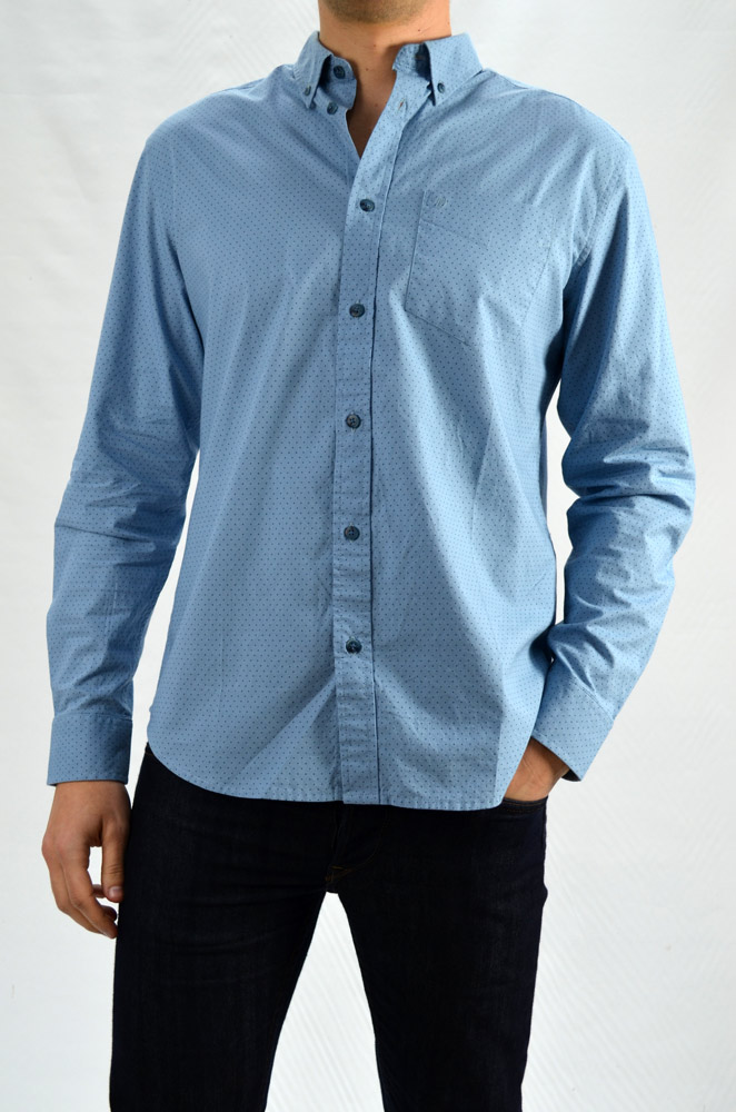 CAMISA WRANGLER 1PKT BUTTON-DOWN FADED DEN