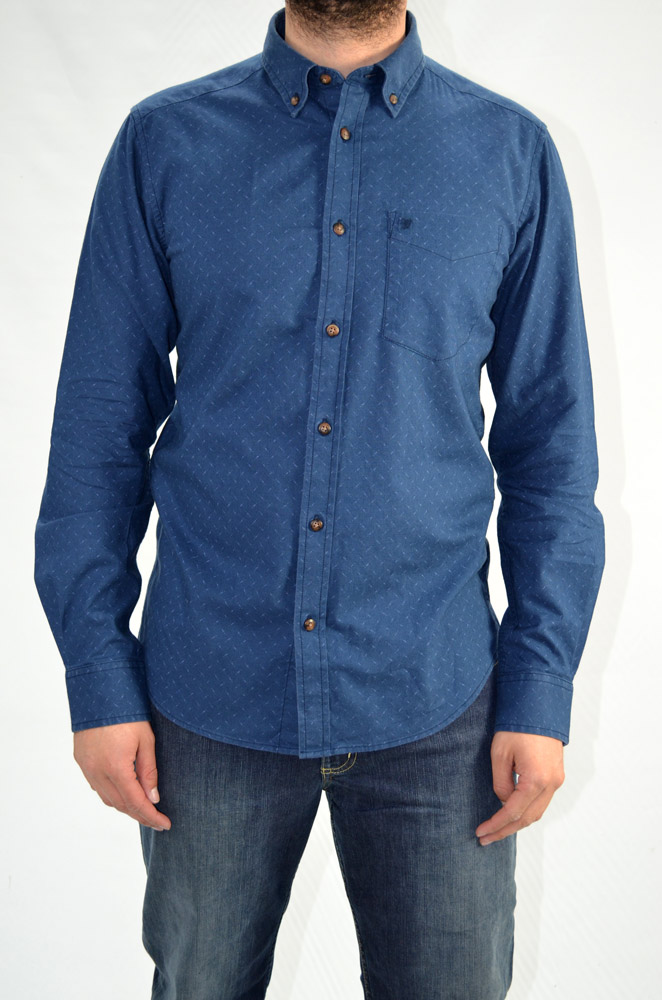 CAMISA WRANGLER W1PKT BUTTON-DOWN DRESS BLUE