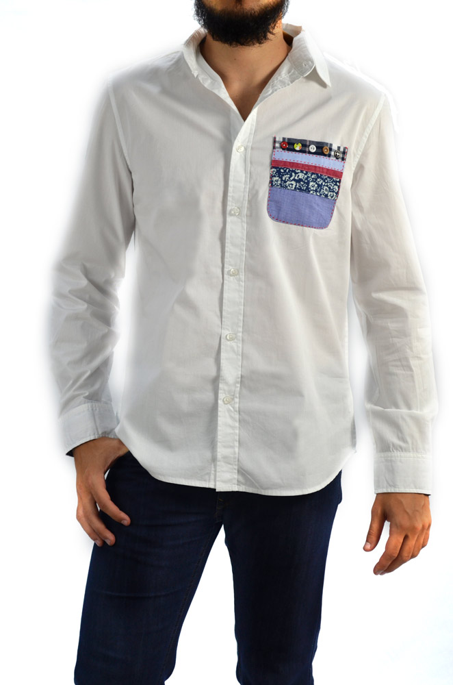 CAMISA DESIGUAL 67C12B3 BLANCO