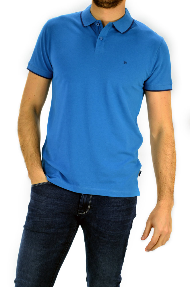 CAMISERO WRANGLER PIQUE POLO DEEP WATER