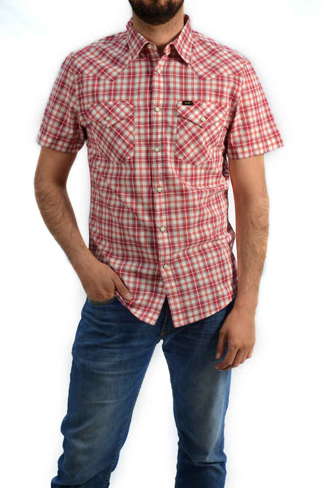 CAMISA LEE SS  WESTERN SHIRT VIBRANT RED