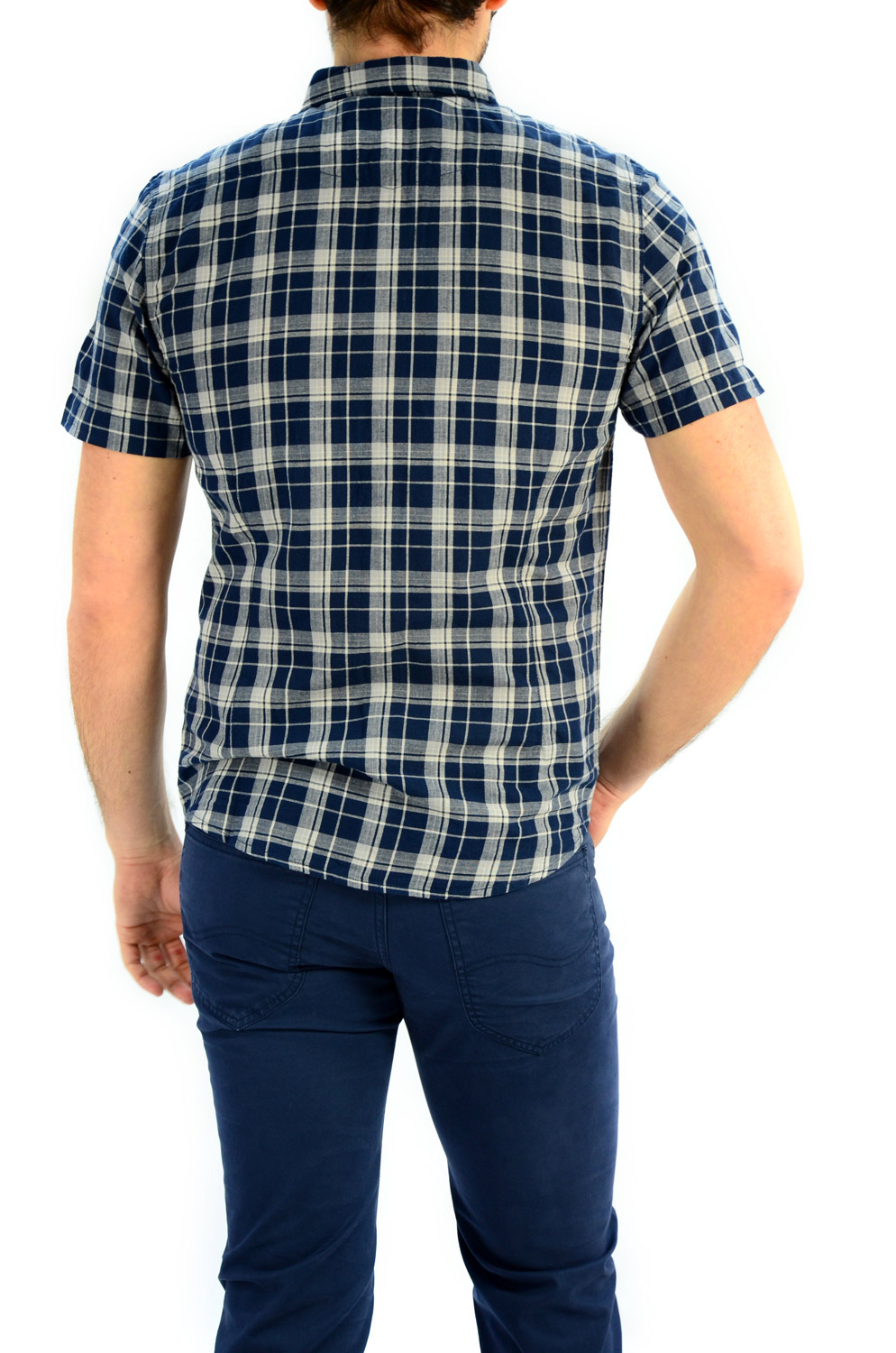 CAMISA LEE WESTERN NAVY DROP