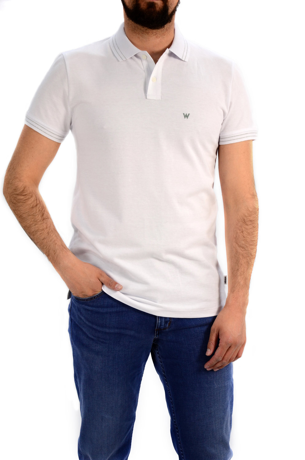 CAMISERO WRANGLER PIQUE POLO WHITE