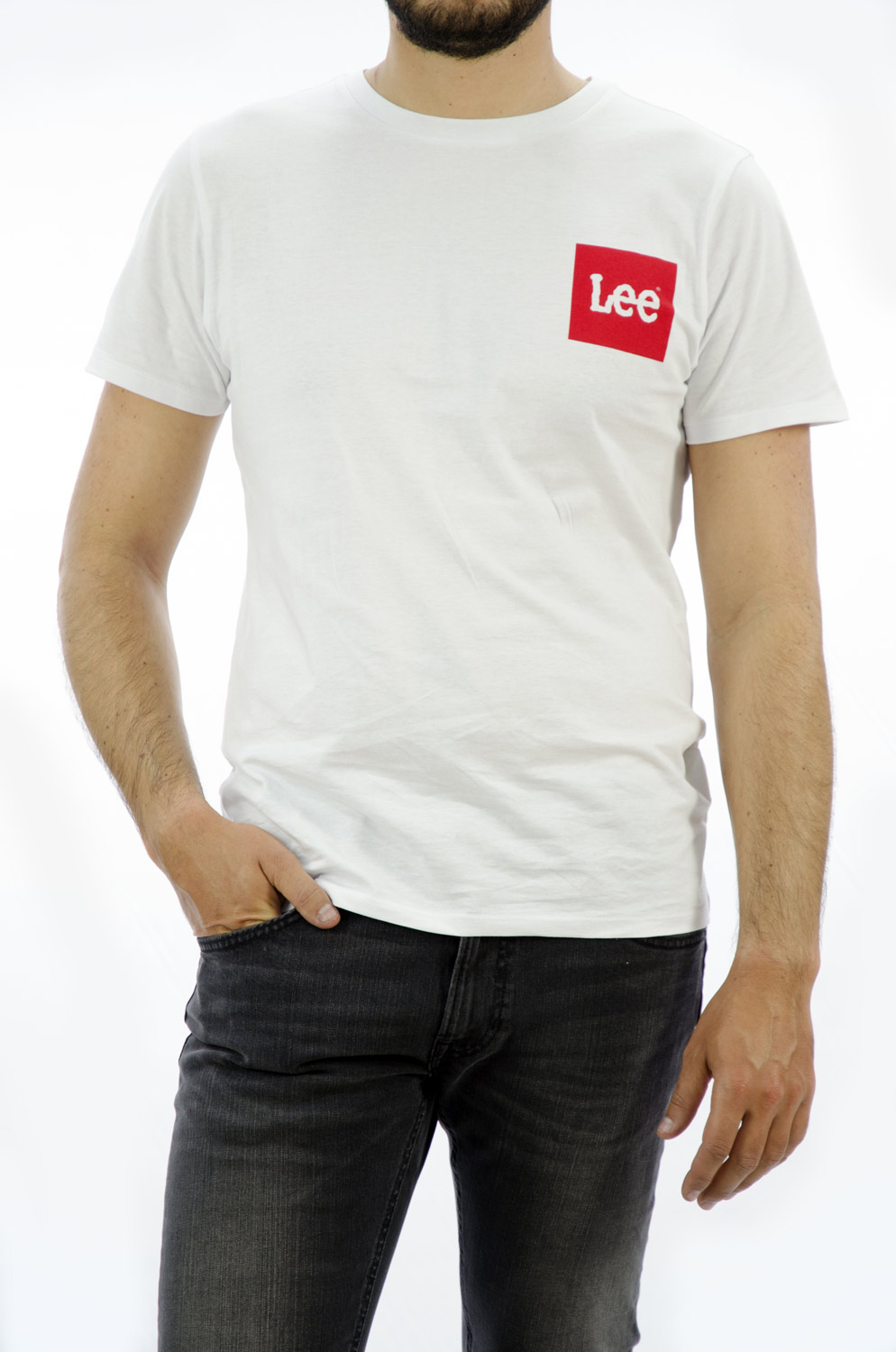 CAMISETA LEE LOGO TEE WHITE