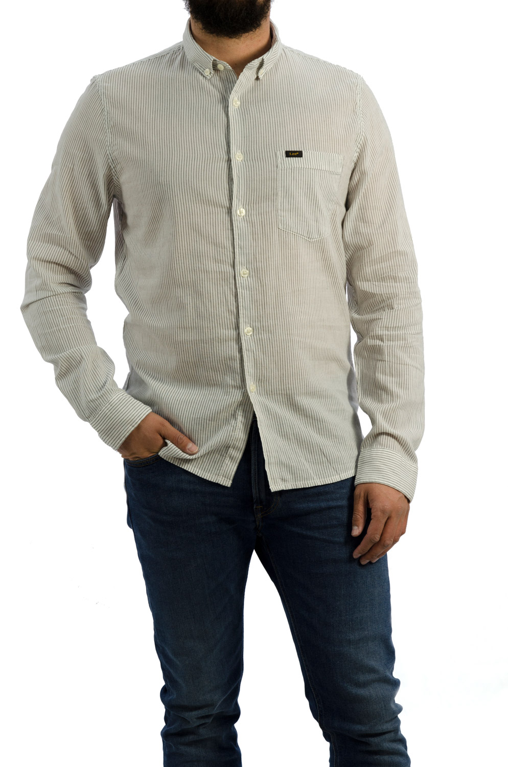 CAMISA LEE SLIM BUTTON DOWN WHITE