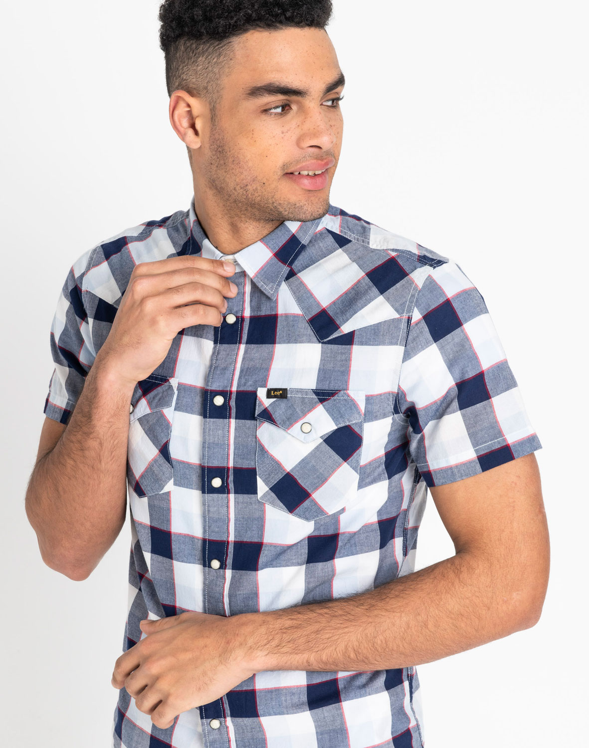 CAMISA LEE SS WESTERN BLUEPRINT