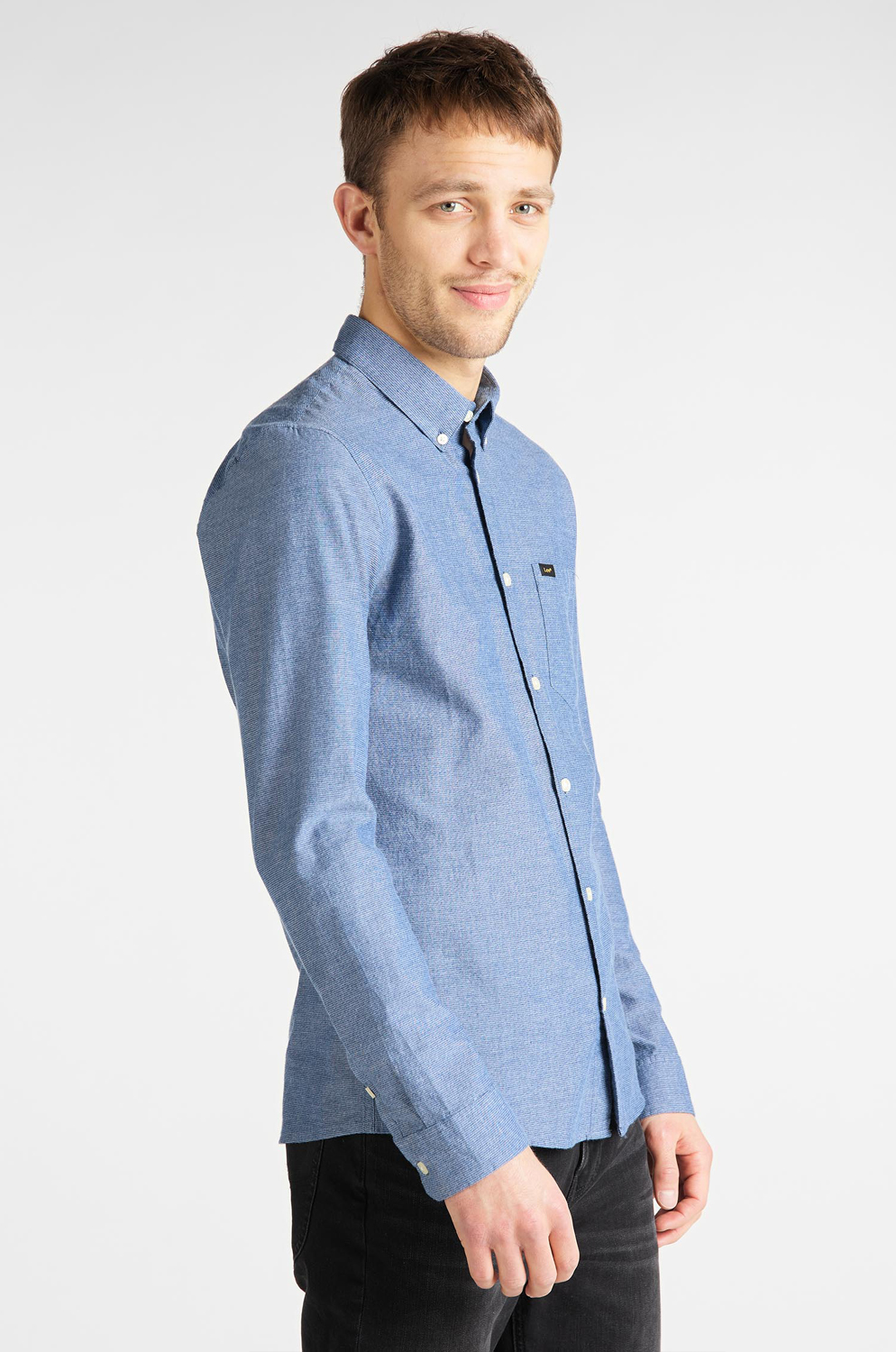 CAMISA LEE SLIM BUTTON DOWN WASHED BLUE