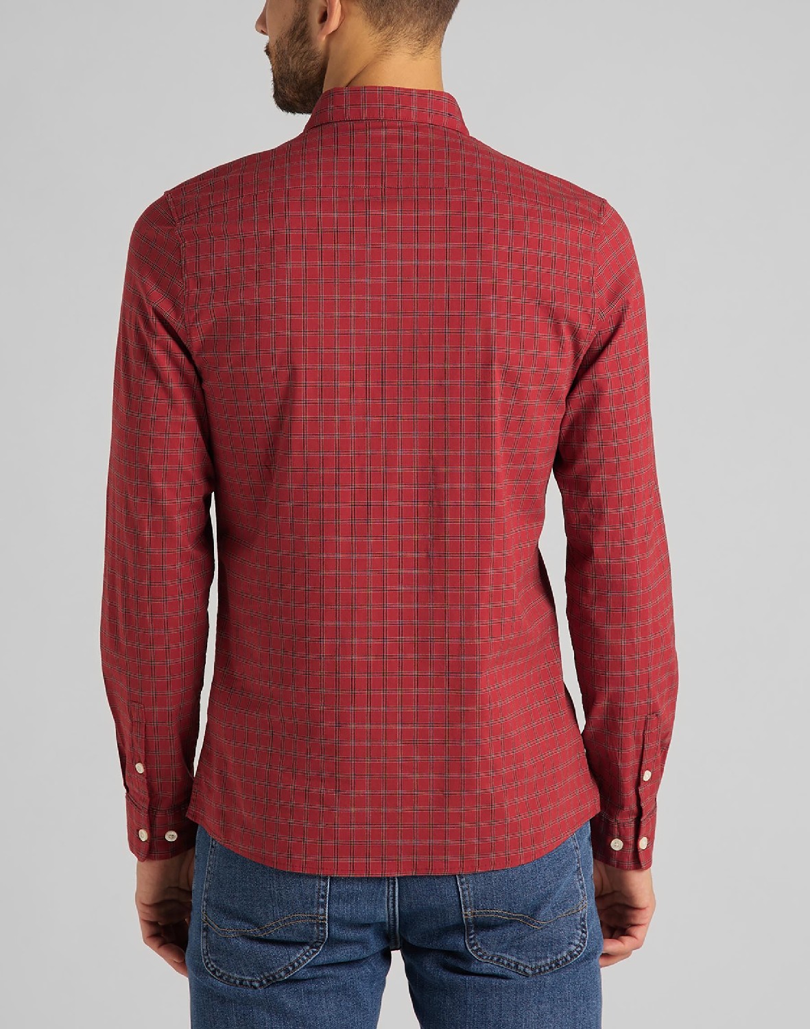 CAMISA LEE SLIM BUTTON DOWN RED OCHRE