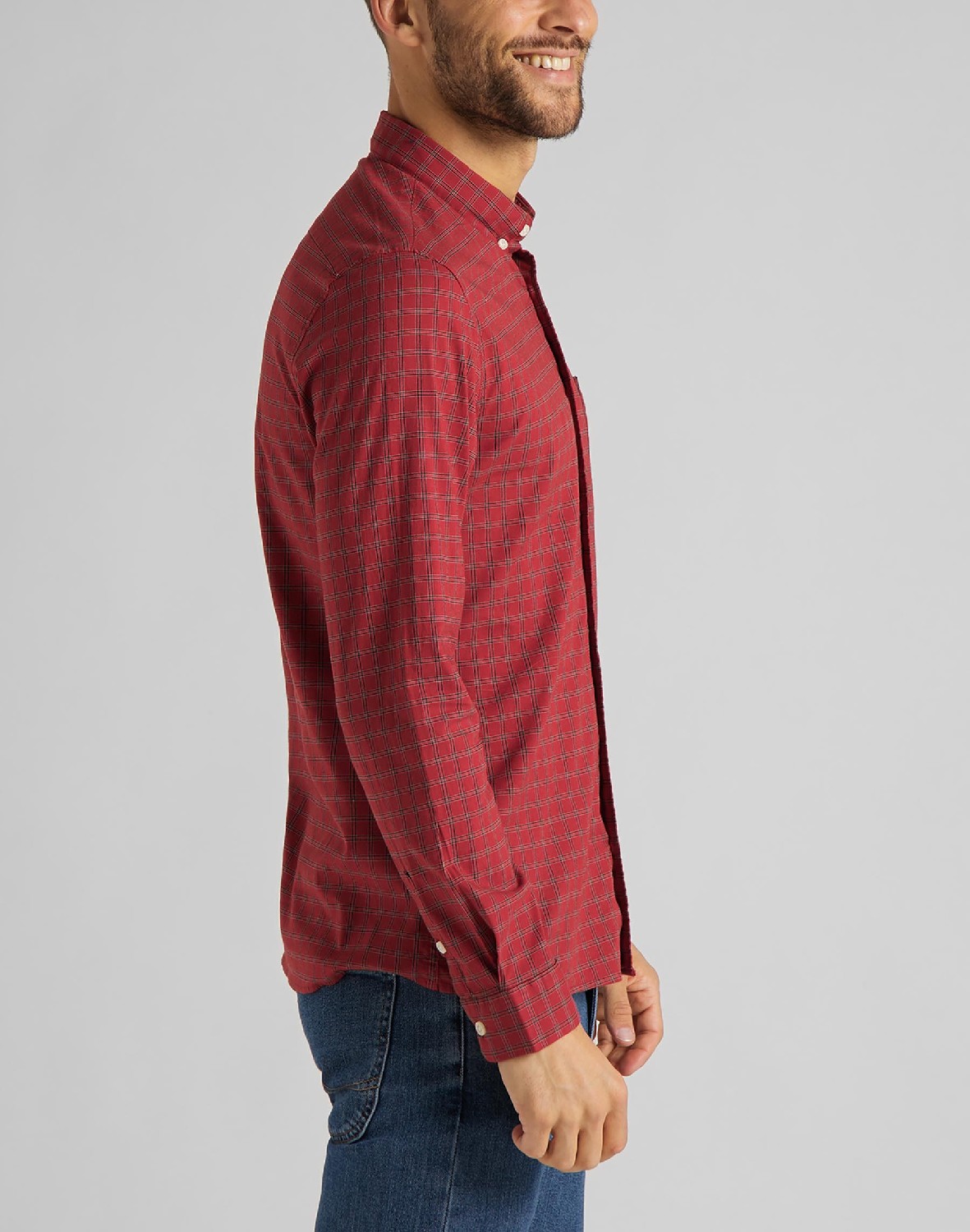 CAMISA LEE SLIM BUTTON DOWN RED OCHRE