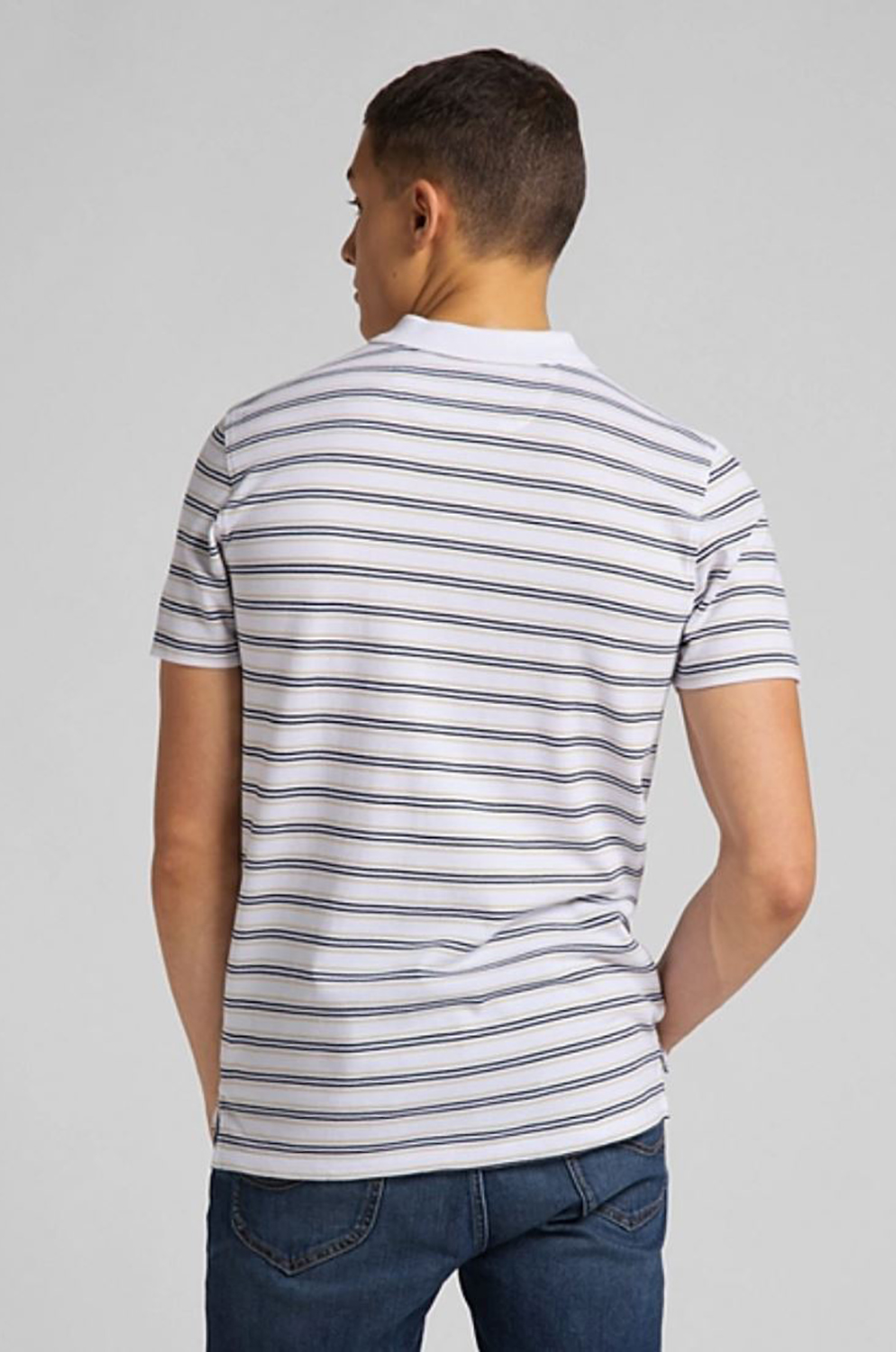 Camisero Lee Stripy Polo White