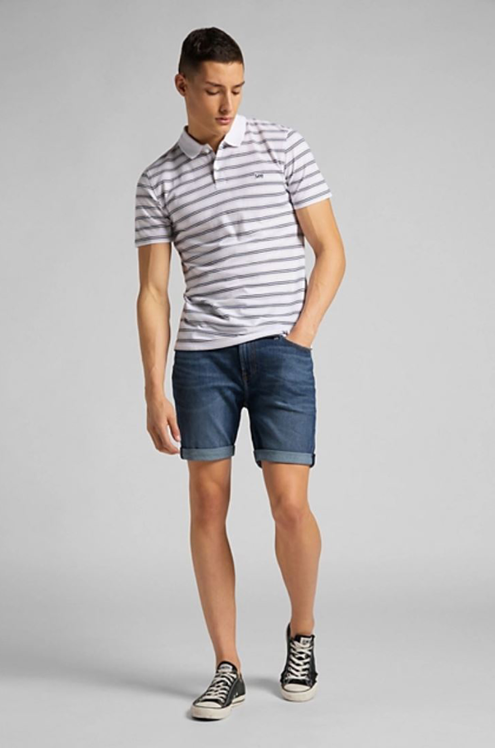 Camisero Lee Stripy Polo White