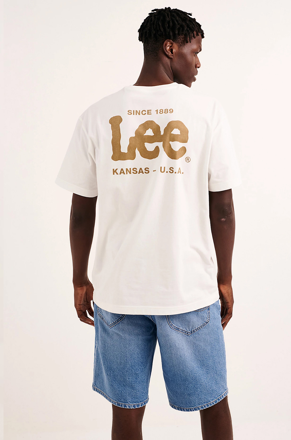 Camiseta Lee LOgo Loose Tee Ecru