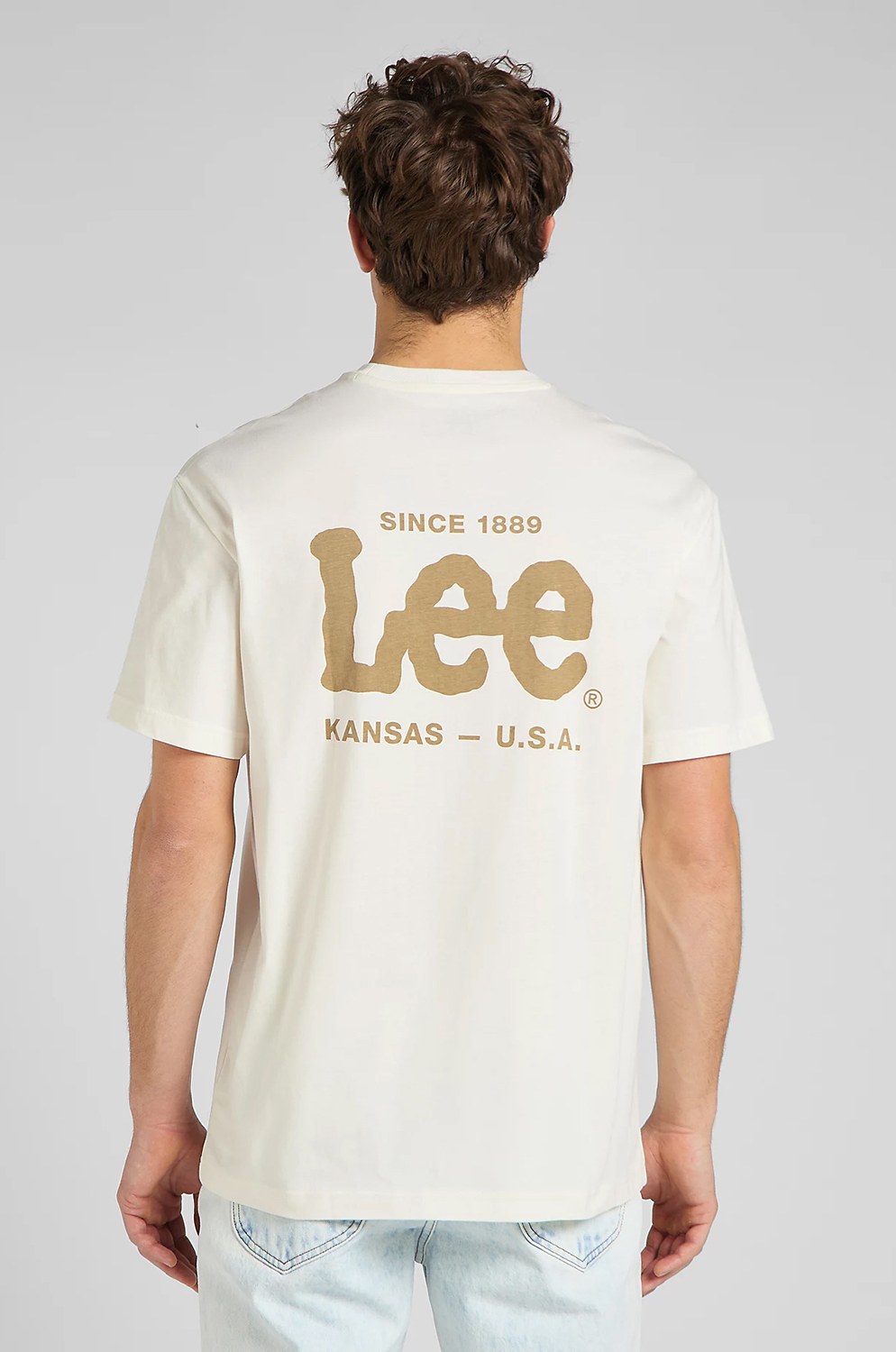 Camiseta Lee LOgo Loose Tee Ecru