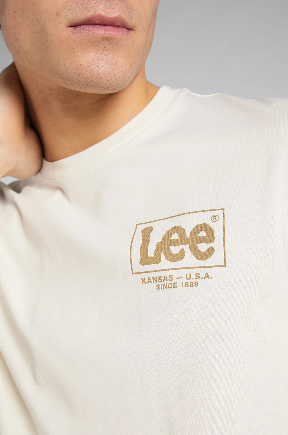 Camiseta Lee LOgo Loose Tee Ecru