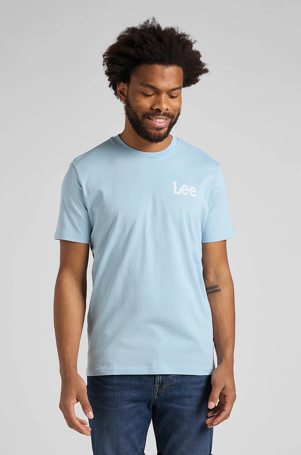 Camiseta Lee Wobby Logo Tee Ice Blue