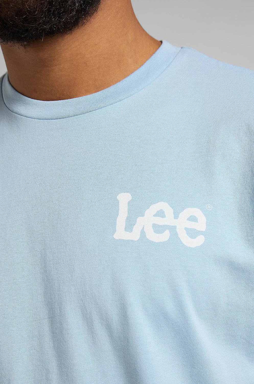 Camiseta Lee Wobby Logo Tee Ice Blue