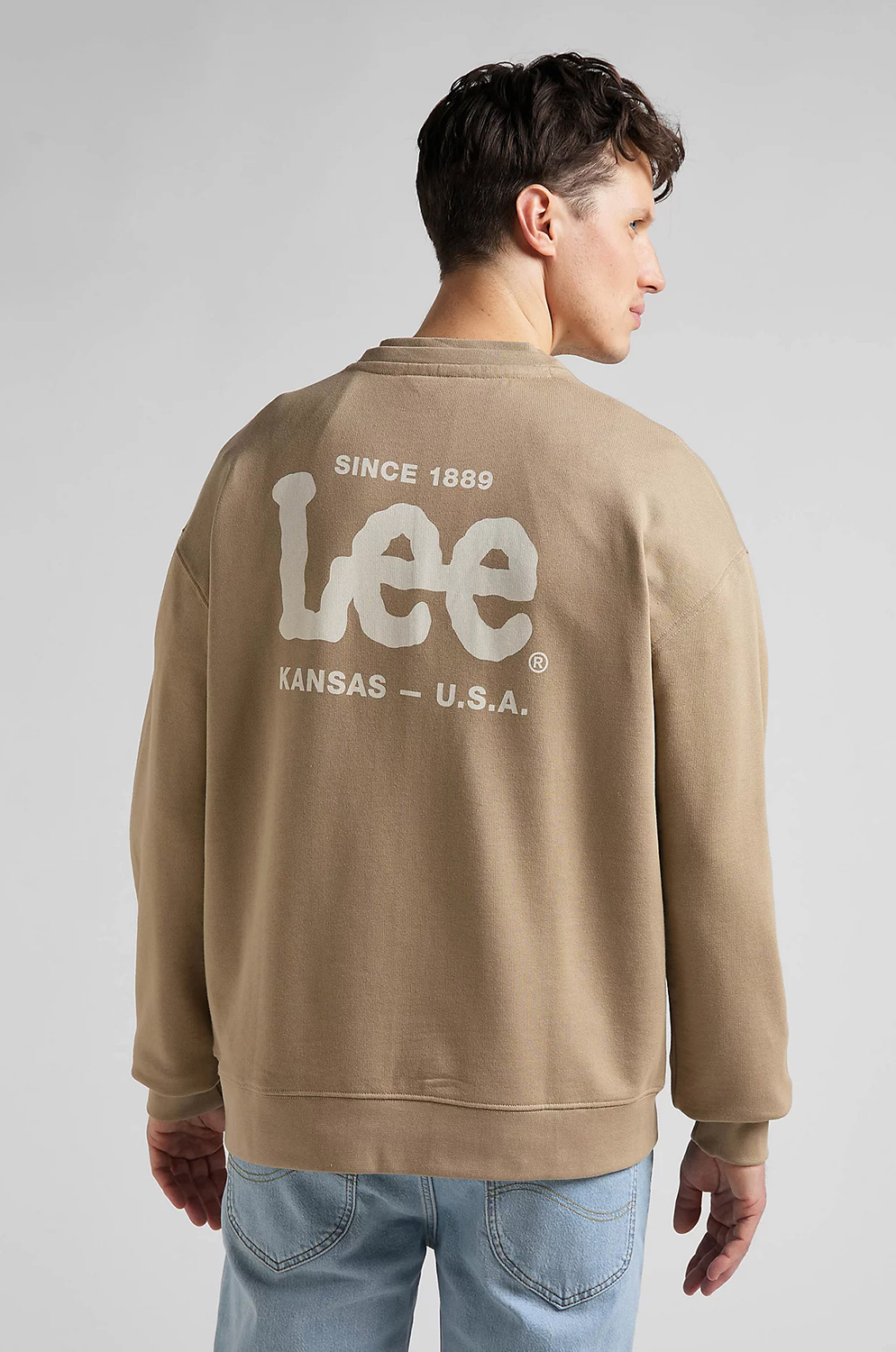 Sudadera Lee Logo Loose Crew Clay