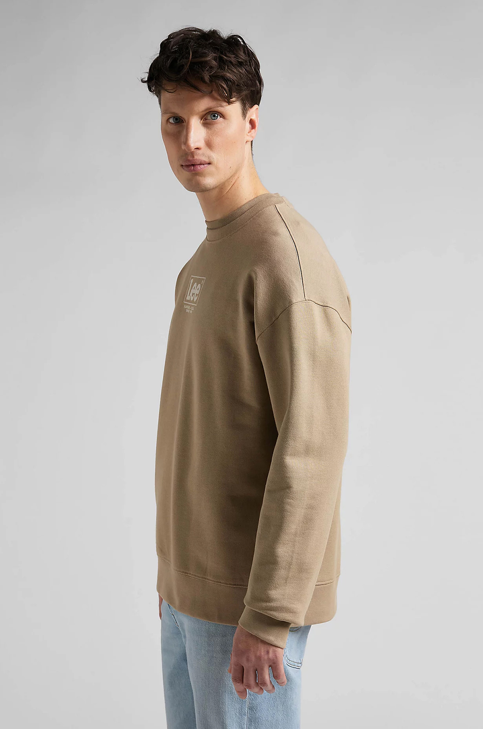 Sudadera Lee Logo Loose Crew Clay