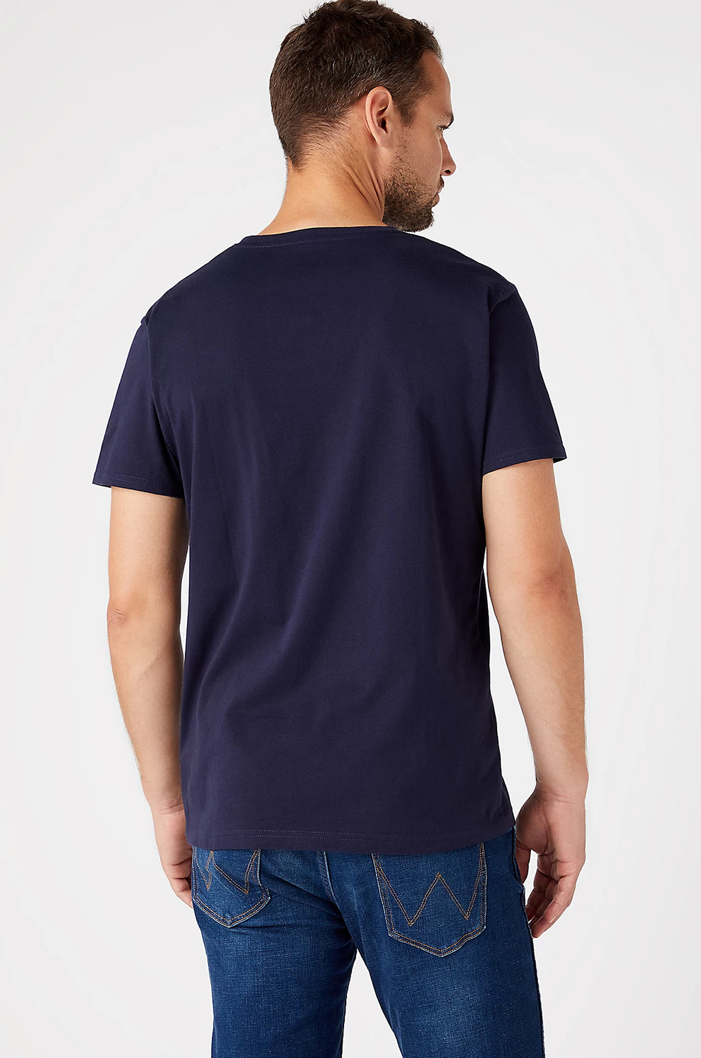 Camiseta Wrangler Farme Logo Tee Navy