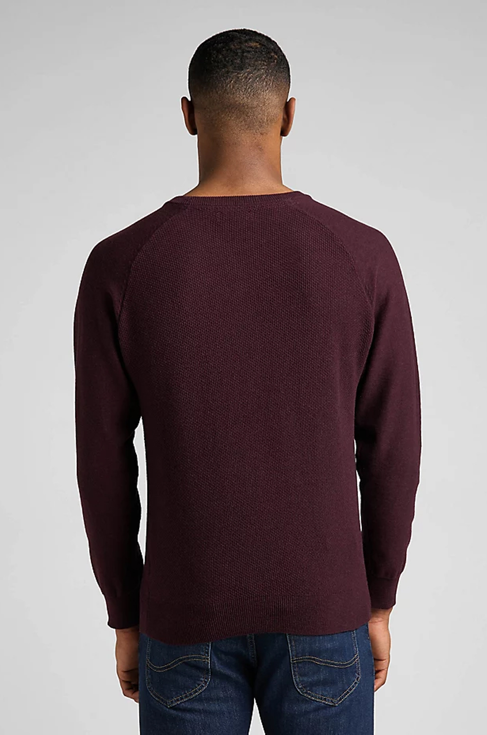 Jersey Lee Raglan Crew Knit Velvet Beet