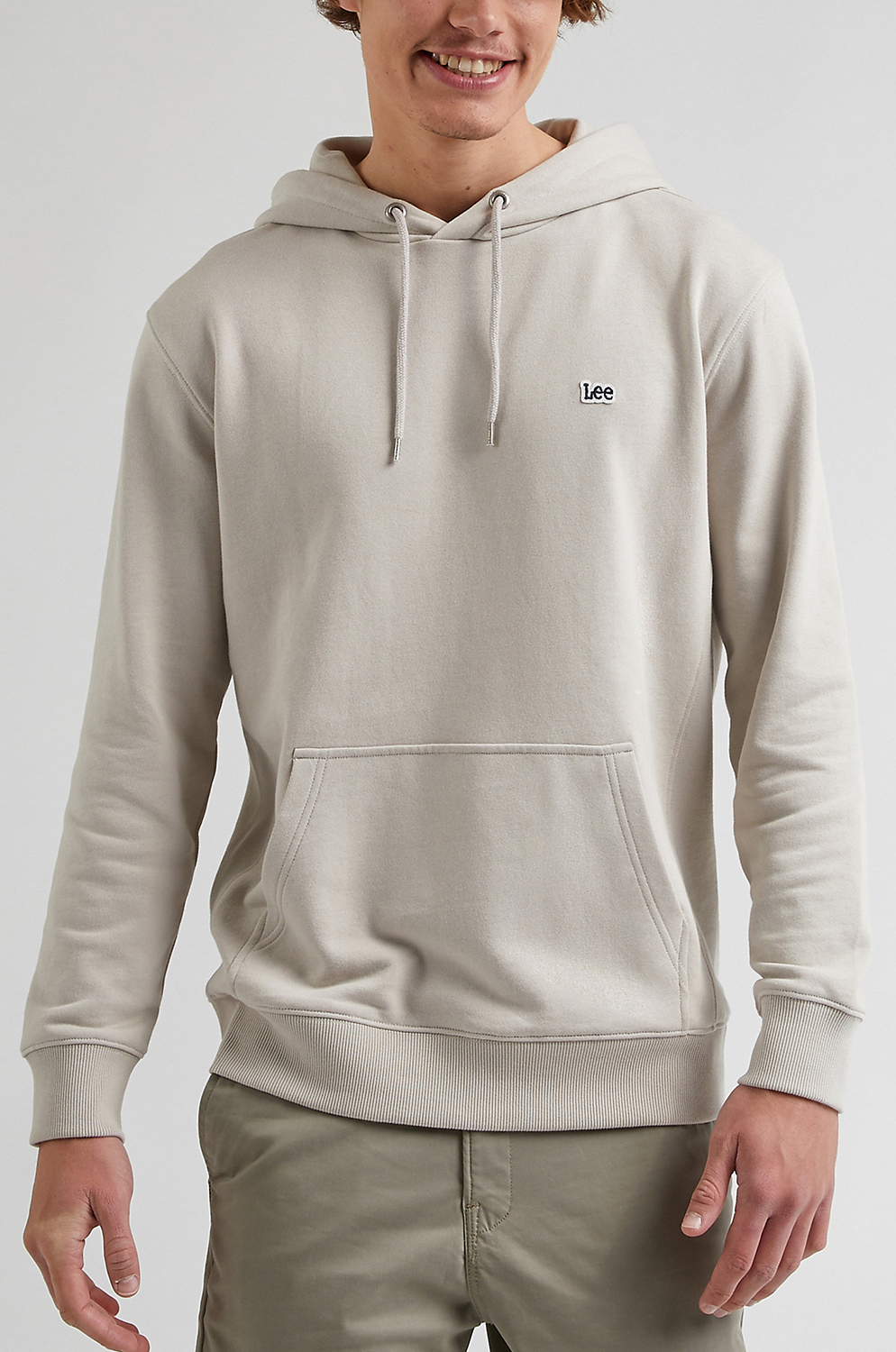 Sudadera Lee Plain Hoodie Foggy Gray