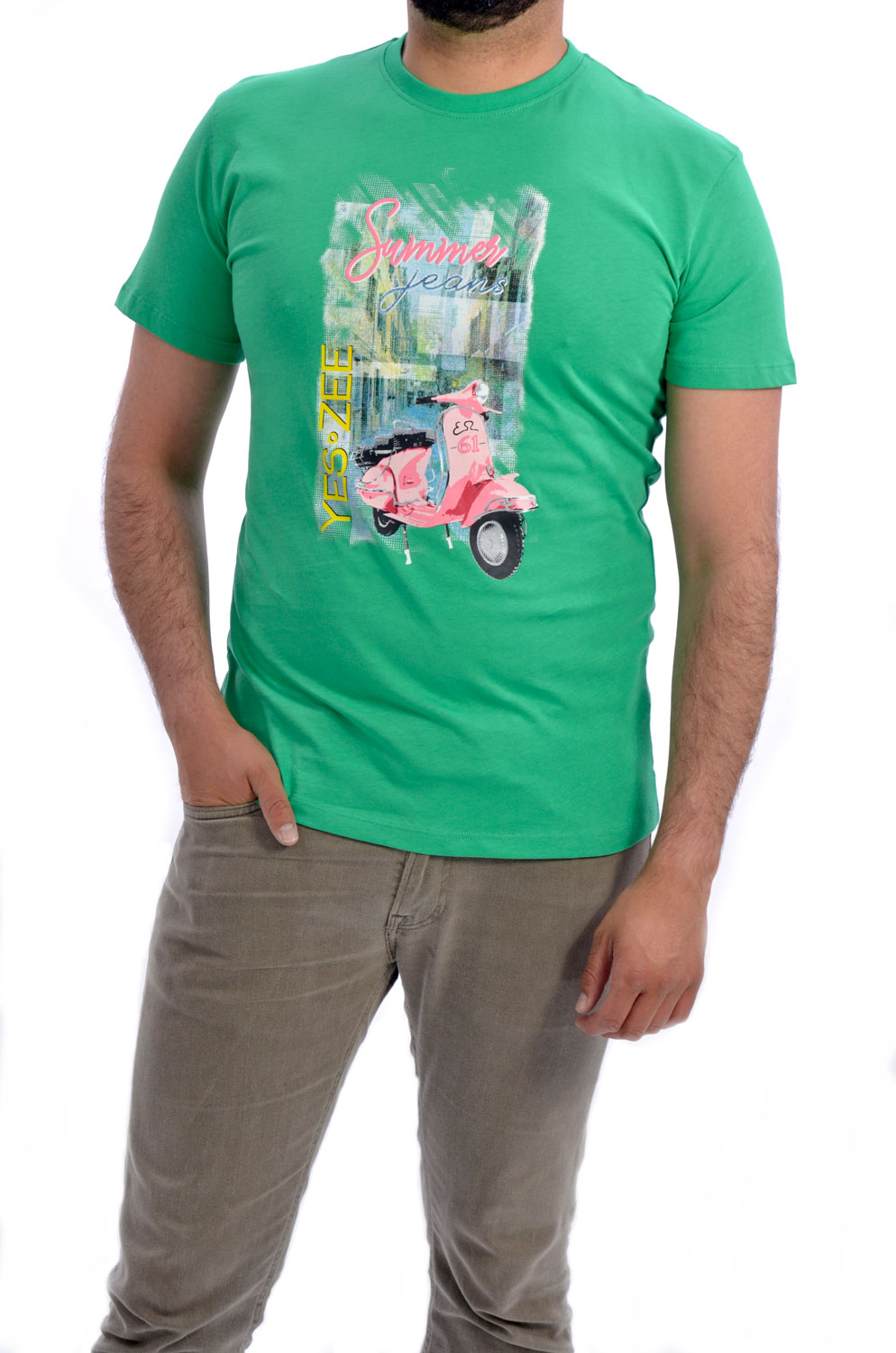 Camiseta Yes Zee Mod T730 Verde