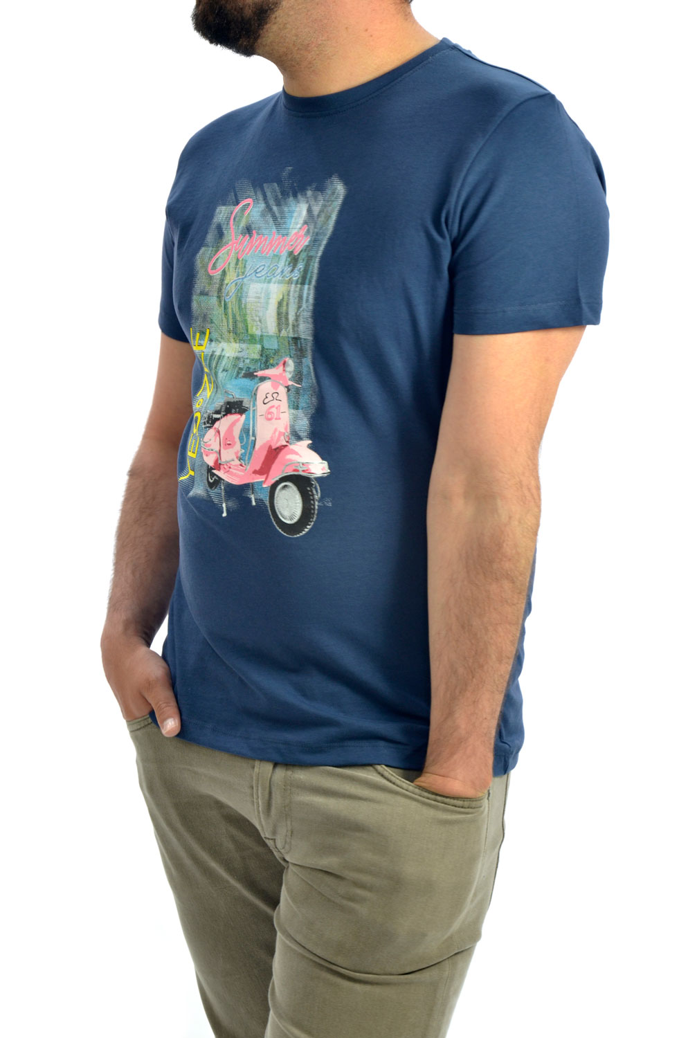 Camiseta Yes Zee Mod T730 Marino