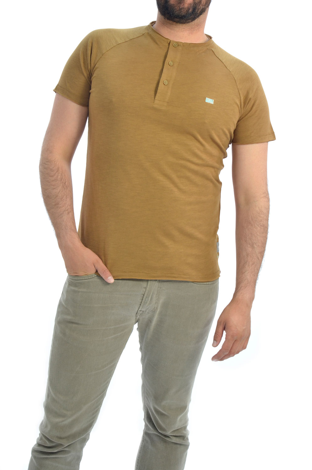 Camiseta Yes Zee Mod T724 Ocre