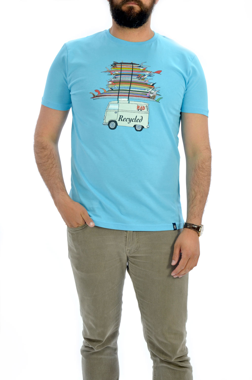 Camiseta Recycled Mod S23T001 Azul