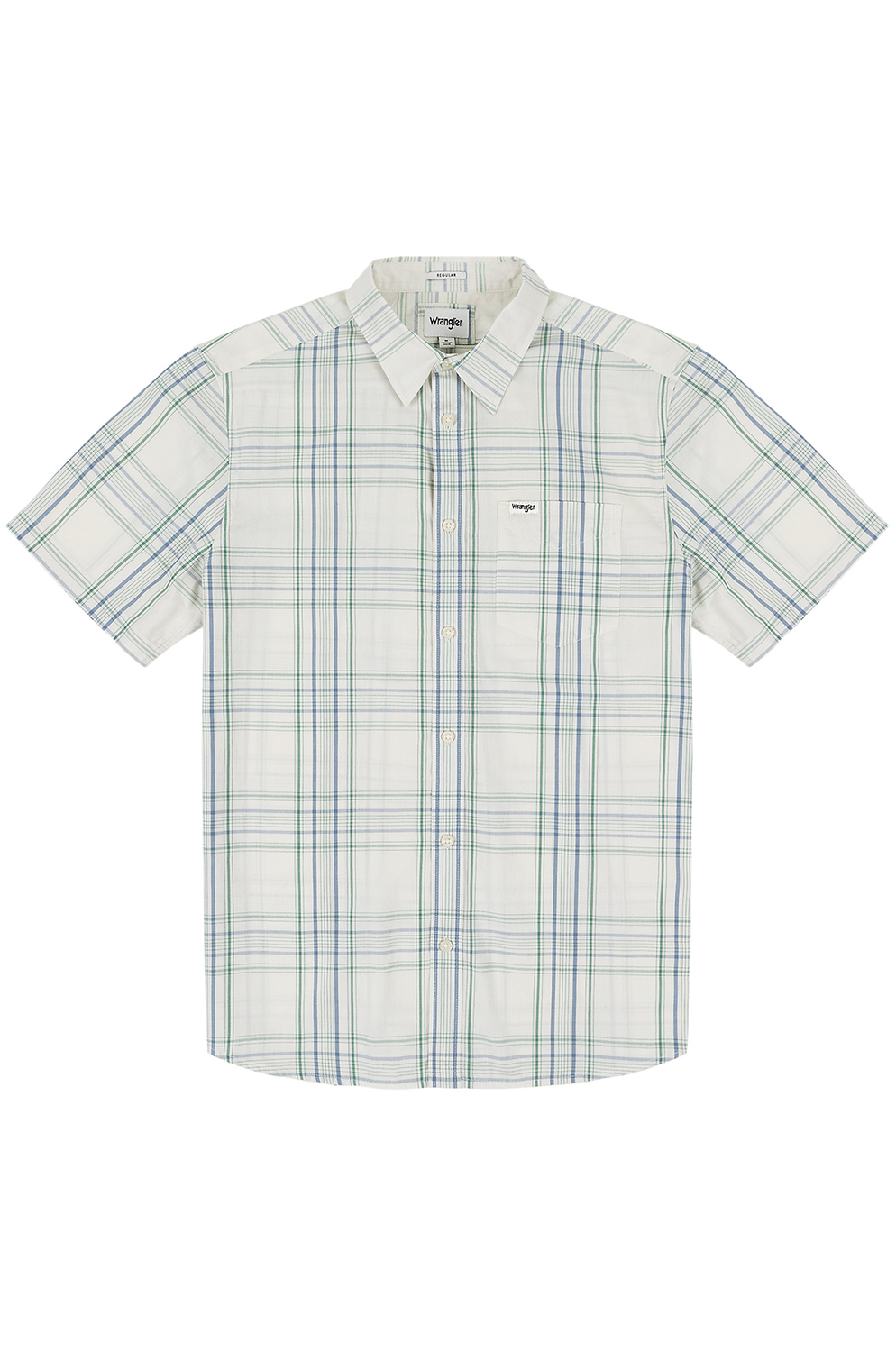 Camisa Wrangler Ss 1 Pkt Shirt Captains Blue