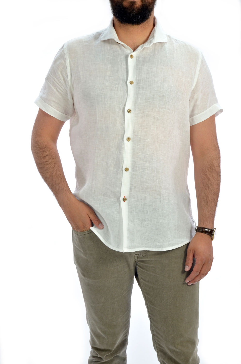 Camisa Yes Zee Mod C703 Blanco