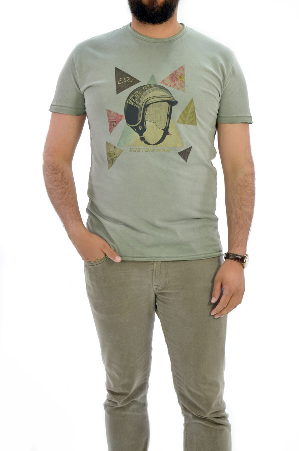 Camiseta Yes Zee Mod T754 Gris