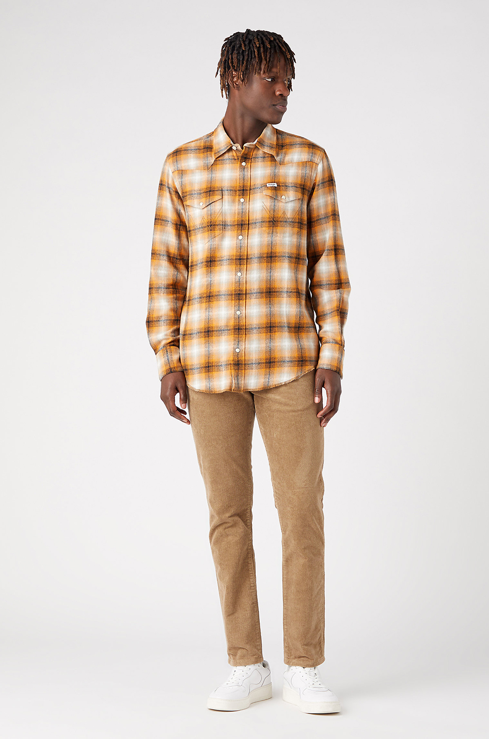 Camisa Wrangler Mod Western Ship Golden Oak