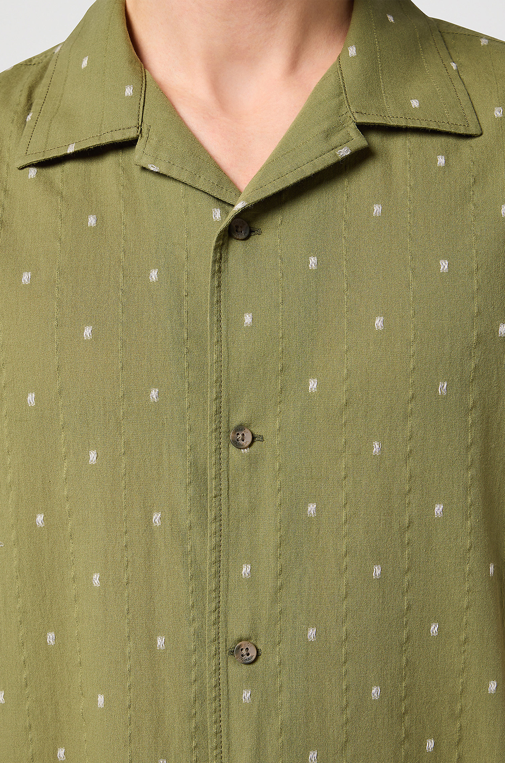 Camisa Wrangler Ss Resort Shirt Dusty Olive