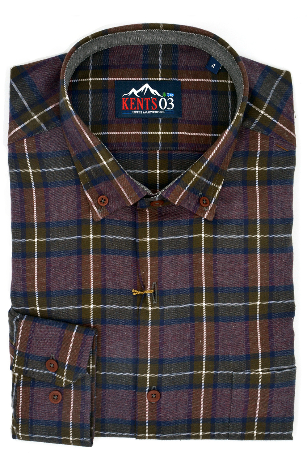 Camisa Kents Mod Gavilan Granate Oscuro