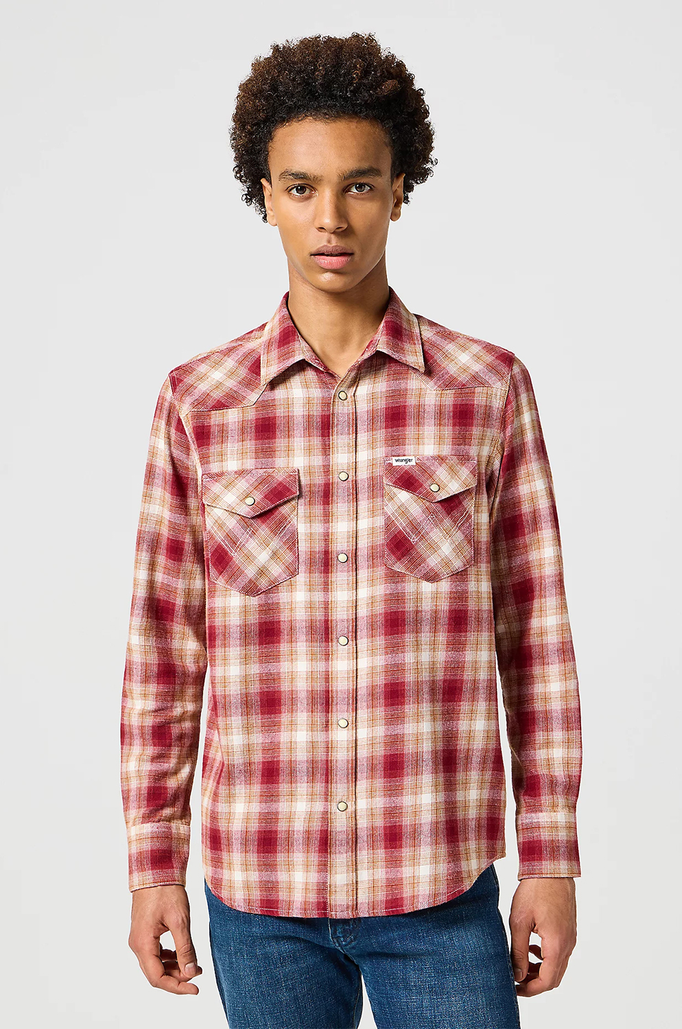 Camisa Wrangler Western Shirt Root Beer