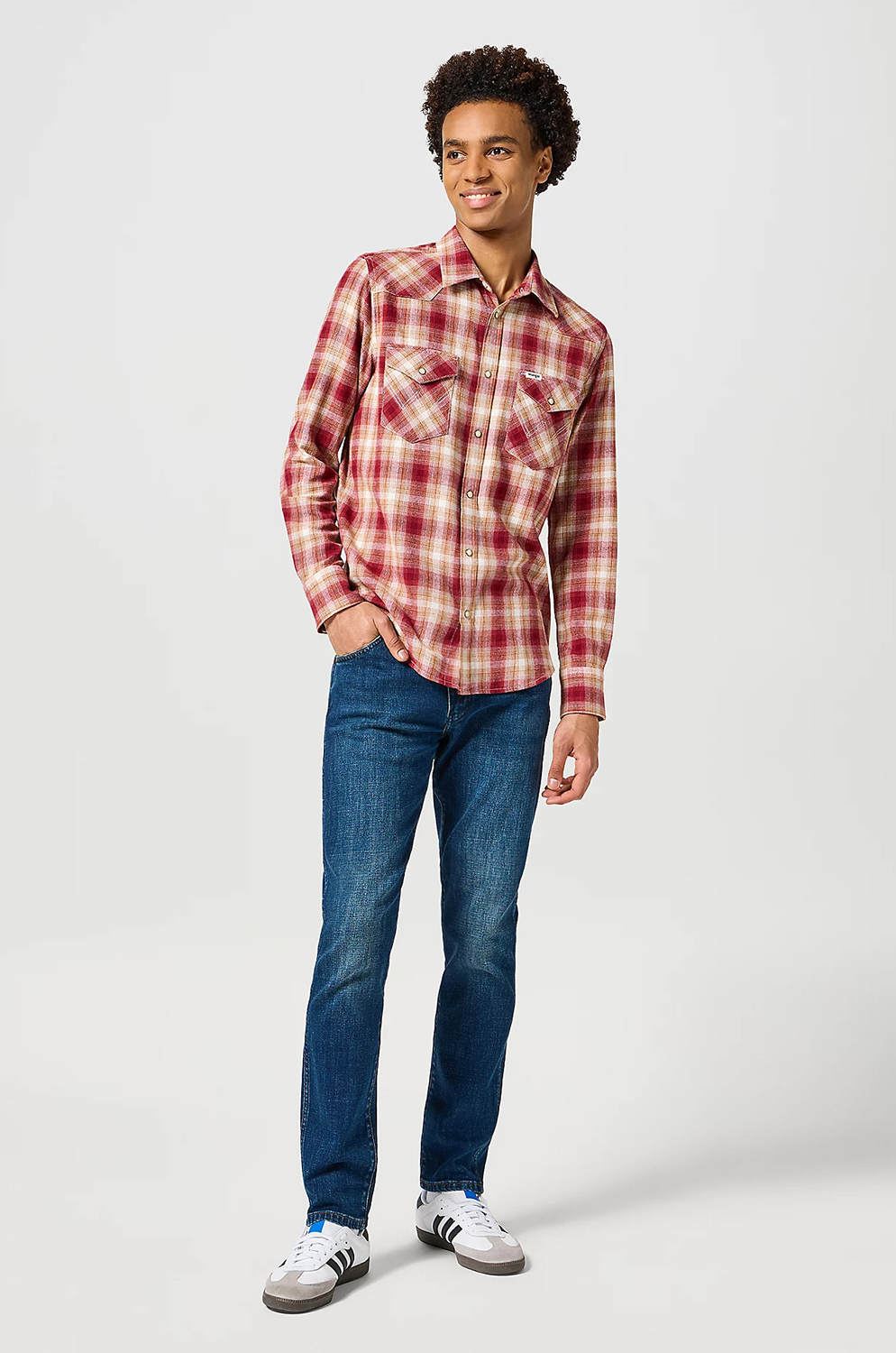 Camisa Wrangler Western Shirt Root Beer