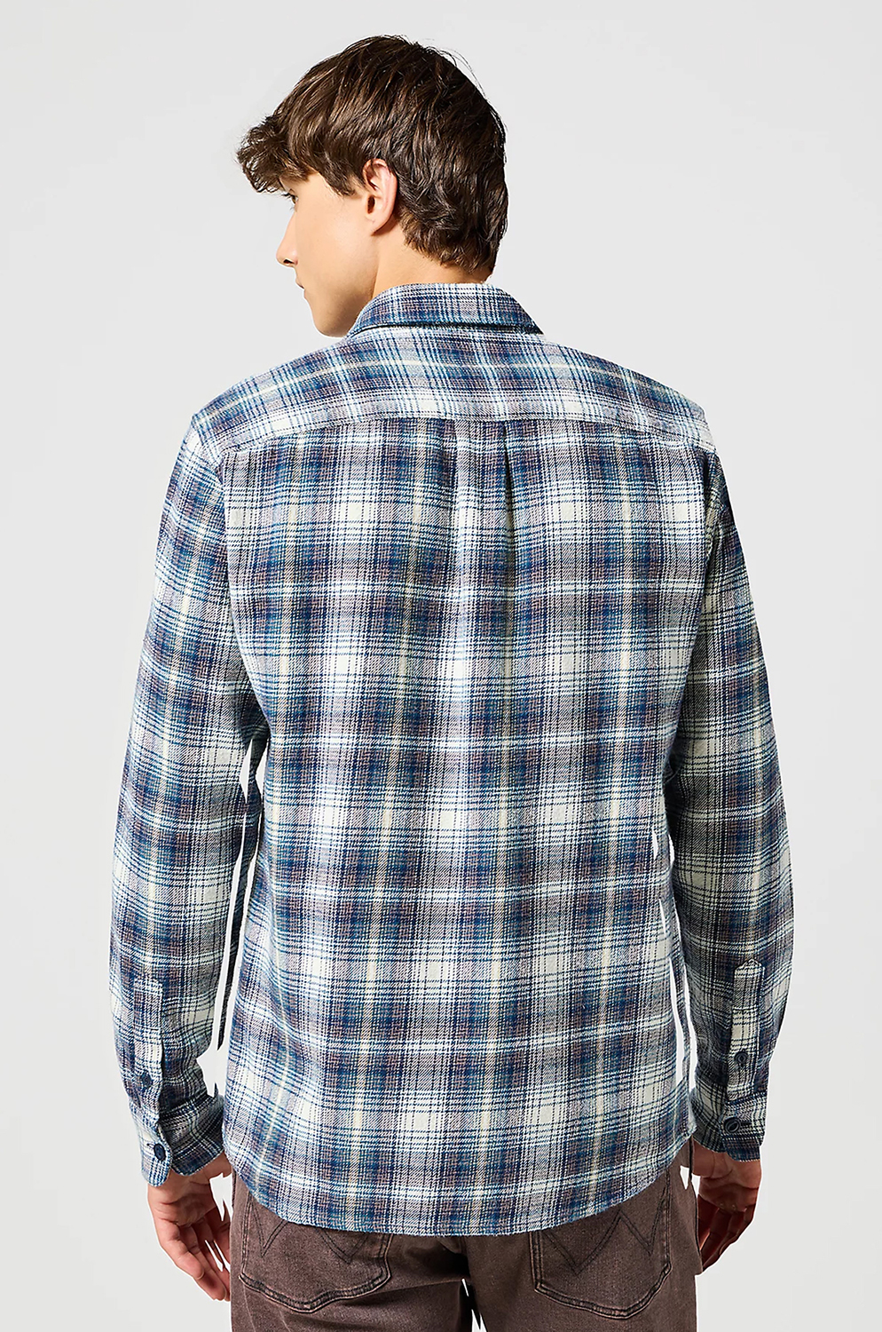 Camisa Wrangler 2Pkt Shirt  Bleu Grey